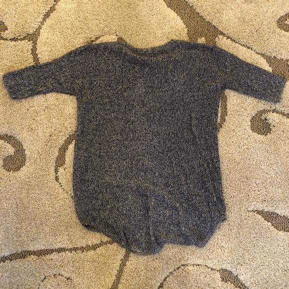 Express Blue V-Neck Oversized Sweater - Picture 3 of 5